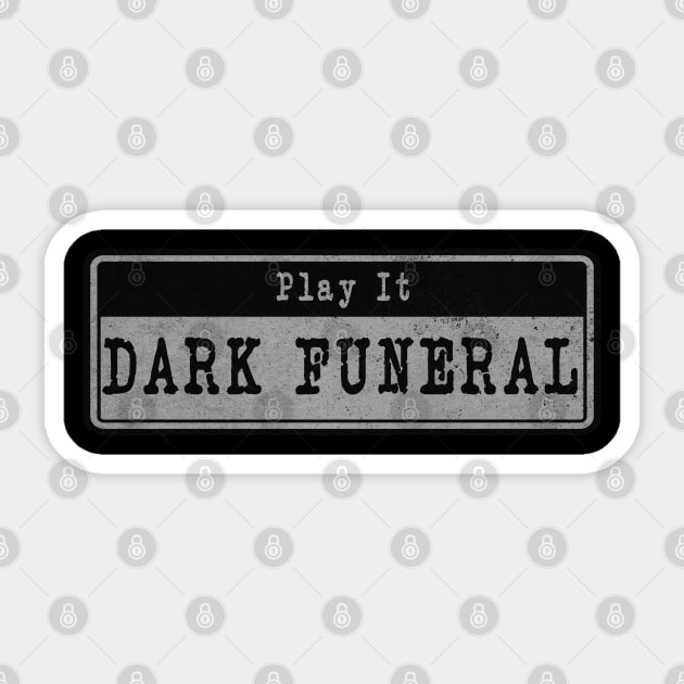 Dark Funeral // Vintage Fanart Tribute Sticker by j.adevelyn